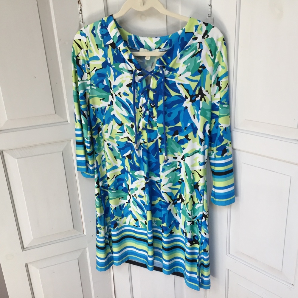 Sandiva Blue & Green Dress Coverup - Picture 7 of 14